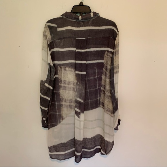 Women’s John Mark Viscose Abstract Tunic Shirt Dress Lagenlook Artsy Size Large - Picture 8 of 10